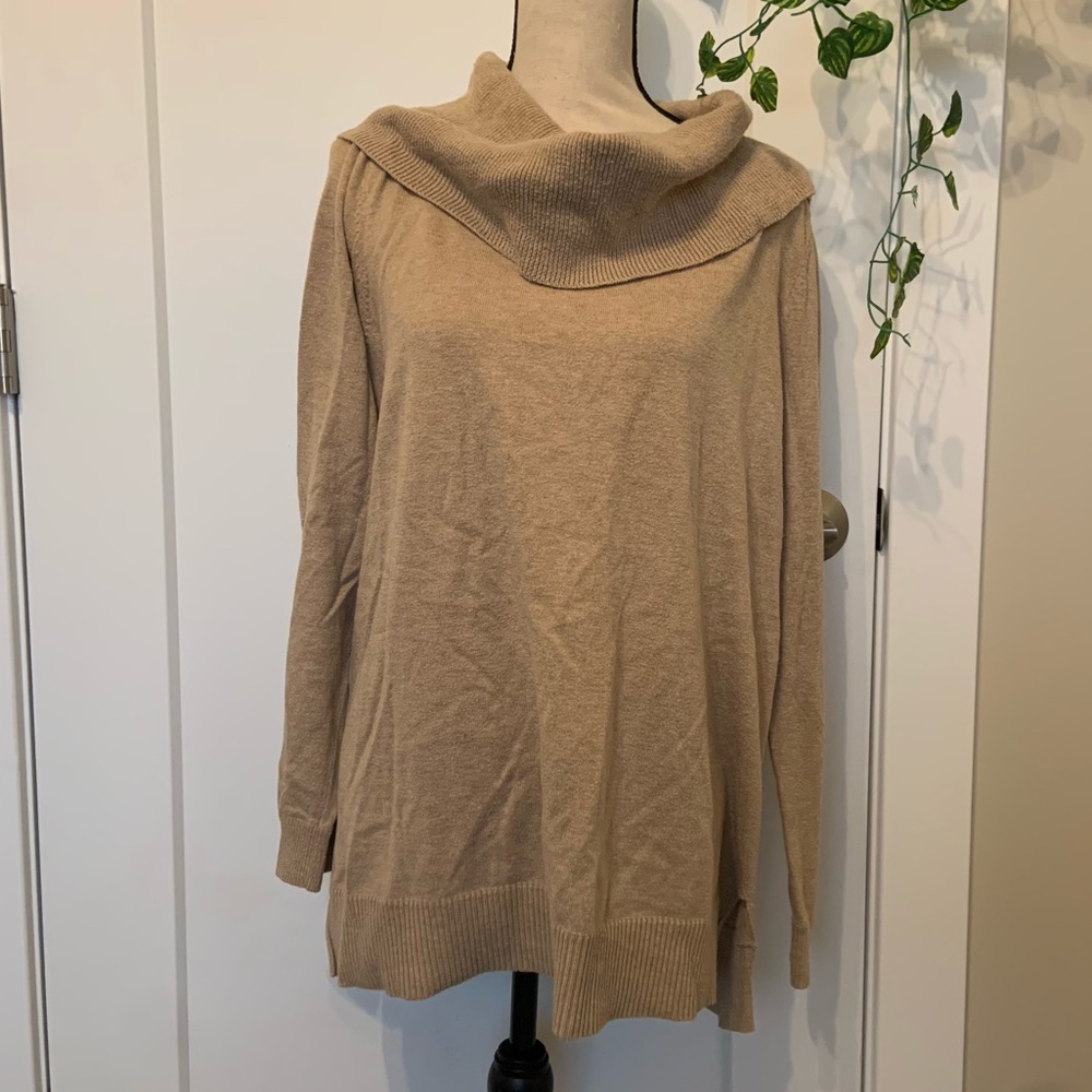 Tan Fall Cowl Neck Sweater 🍂🍁
